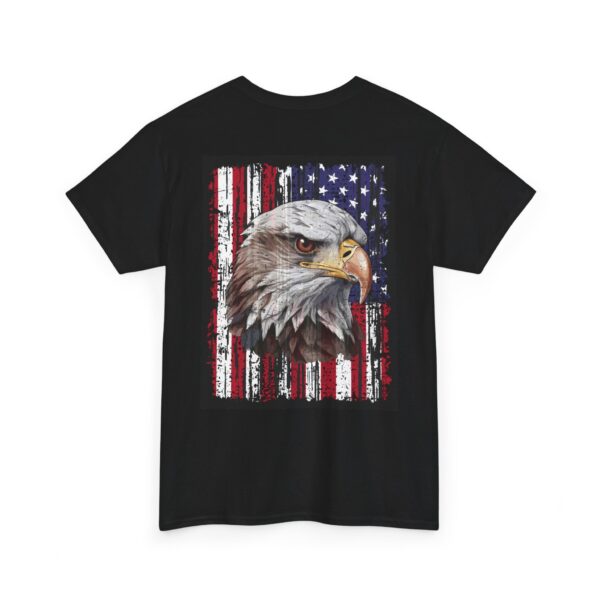 Grunge Bald Eagle with USA flag T-Shirt - Back Print