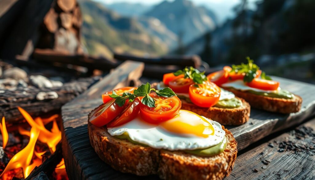 campfire avocado toast