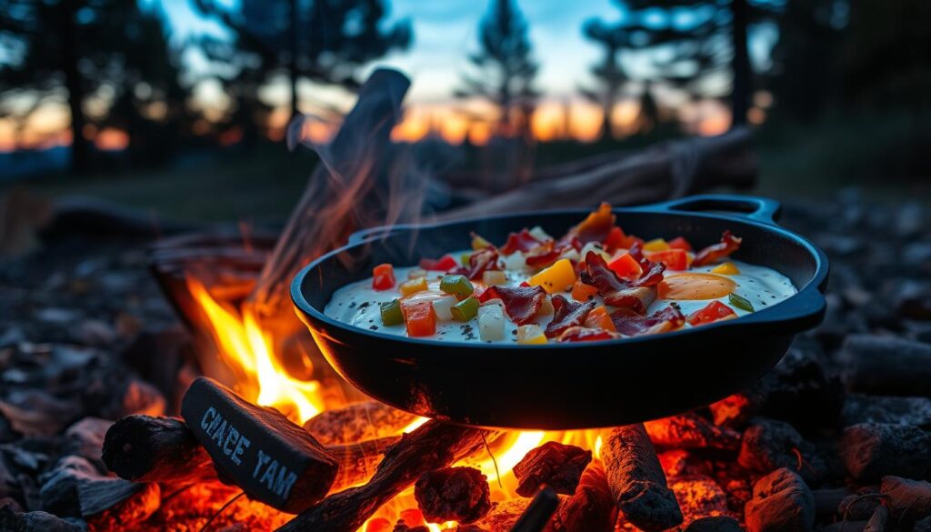 campfire skillet scrambles