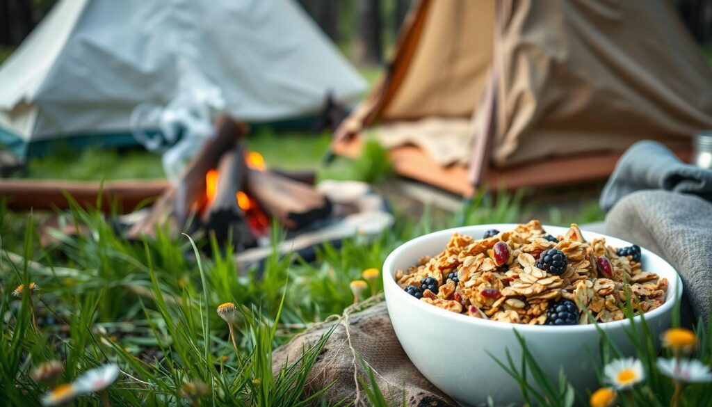 homemade granola camping